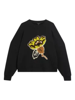 TED BAKER ΦΟΥΤΕΡ ΜΠΛΟΥΖΑ ΜΕ ΣΧΕΔΙΟ Μαύρο