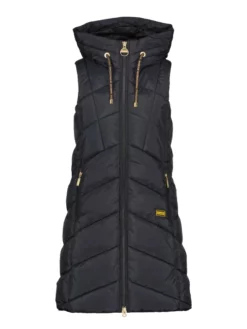 BARBOUR INTERNATIONAL ΜΑΚΡΥ ΚΑΠΙΤΟΝΕ ΓΙΛΕΚΟ Μαύρο