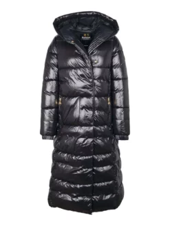 BARBOUR INTERNATIONAL ΜΑΚΡΥ ΚΑΠΙΤΟΝΕ ΜΟΥΦΑΝ Μαύρο