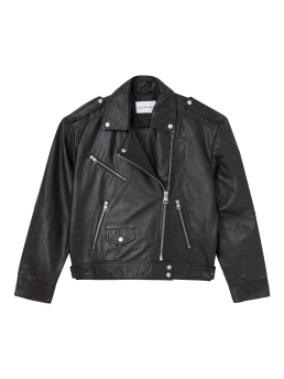 CALVIN KLEIN ΔΕΡΜΑΤΙΝΟ BIKER JACKET Μαύρο 6 CALVIN KLEIN ΔΕΡΜΑΤΙΝΟ BIKER JACKET Μαύρο - Image 6