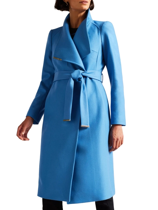 TED BAKER ΓΥΝΑΙΚΕΙΟ ΜΑΚΡΥ ΠΑΛΤΟ ΜΕ ΖΩΝΗ Γαλάζιο 2 TED BAKER ΓΥΝΑΙΚΕΙΟ ΜΑΚΡΥ ΠΑΛΤΟ ΜΕ ΖΩΝΗ Γαλάζιο - Image 2