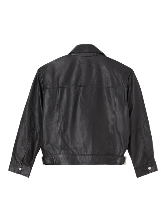 CALVIN KLEIN ΔΕΡΜΑΤΙΝΟ BIKER JACKET Μαύρο 2 CALVIN KLEIN ΔΕΡΜΑΤΙΝΟ BIKER JACKET Μαύρο - Image 2