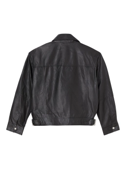 CALVIN KLEIN ΔΕΡΜΑΤΙΝΟ BIKER JACKET Μαύρο 7 CALVIN KLEIN ΔΕΡΜΑΤΙΝΟ BIKER JACKET Μαύρο - Image 7