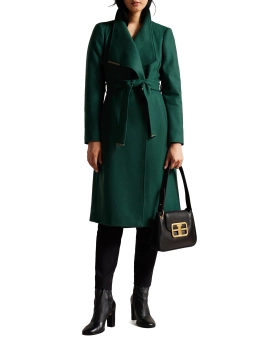 TED BAKER ΓΥΝΑΙΚΕΙΟ ΜΑΚΡΥ ΠΑΛΤΟ ΜΕ ΖΩΝΗ Πράσινο 7 TED BAKER ΓΥΝΑΙΚΕΙΟ ΜΑΚΡΥ ΠΑΛΤΟ ΜΕ ΖΩΝΗ Πράσινο - Image 7