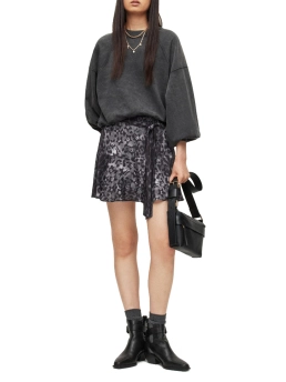 ALL SAINTS ΕΜΠΡΙΜΕ ΜΙΝΙ ΦΟΥΣΤΑ Γκρι 6 ALL SAINTS ΕΜΠΡΙΜΕ ΜΙΝΙ ΦΟΥΣΤΑ Γκρι - Image 6