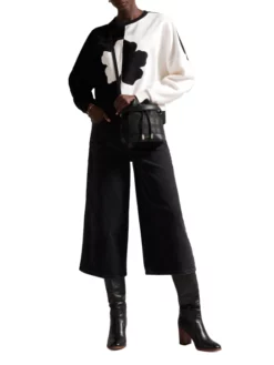 TED BAKER ΔΙΧΡΩΜΗ ΦΟΥΤΕΡ ΜΠΛΟΥΖΑ Μαύρο -Γυναικεια Ρουχα Κατάστημα 03 14