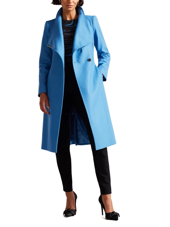 TED BAKER ΓΥΝΑΙΚΕΙΟ ΜΑΚΡΥ ΠΑΛΤΟ ΜΕ ΖΩΝΗ Γαλάζιο 3 TED BAKER ΓΥΝΑΙΚΕΙΟ ΜΑΚΡΥ ΠΑΛΤΟ ΜΕ ΖΩΝΗ Γαλάζιο - Image 3