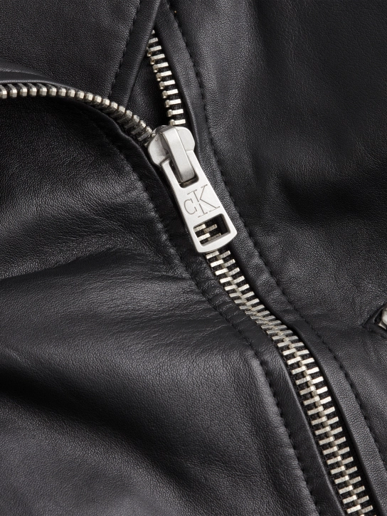 CALVIN KLEIN ΔΕΡΜΑΤΙΝΟ BIKER JACKET Μαύρο 3 CALVIN KLEIN ΔΕΡΜΑΤΙΝΟ BIKER JACKET Μαύρο - Image 3