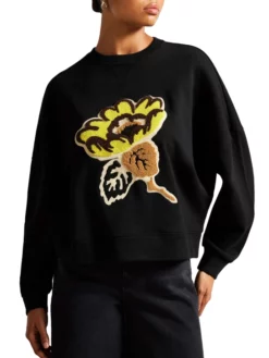 TED BAKER ΦΟΥΤΕΡ ΜΠΛΟΥΖΑ ΜΕ ΣΧΕΔΙΟ Μαύρο 10 TED BAKER ΦΟΥΤΕΡ ΜΠΛΟΥΖΑ ΜΕ ΣΧΕΔΙΟ Μαύρο -Γυναικεια Ρουχα Κατάστημα 03 8