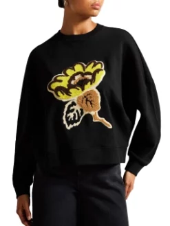 TED BAKER ΦΟΥΤΕΡ ΜΠΛΟΥΖΑ ΜΕ ΣΧΕΔΙΟ Μαύρο 14 TED BAKER ΦΟΥΤΕΡ ΜΠΛΟΥΖΑ ΜΕ ΣΧΕΔΙΟ Μαύρο -Γυναικεια Ρουχα Κατάστημα 03 9