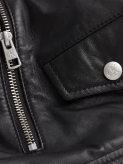 CALVIN KLEIN ΔΕΡΜΑΤΙΝΟ BIKER JACKET Μαύρο 18 CALVIN KLEIN ΔΕΡΜΑΤΙΝΟ BIKER JACKET Μαύρο -Γυναικεια Ρουχα Κατάστημα 04 43