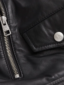 CALVIN KLEIN ΔΕΡΜΑΤΙΝΟ BIKER JACKET Μαύρο 9 CALVIN KLEIN ΔΕΡΜΑΤΙΝΟ BIKER JACKET Μαύρο - Image 9