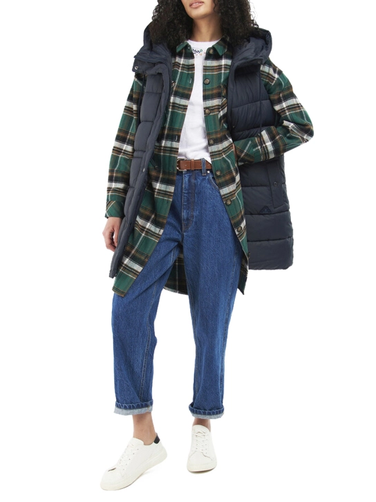 BARBOUR ΑΜΑΝΙΚΟ ΚΑΠΙΤΟΝΕ ΜΠΟΥΦΑΝ Μπλε Σκούρο 4 BARBOUR ΑΜΑΝΙΚΟ ΚΑΠΙΤΟΝΕ ΜΠΟΥΦΑΝ Μπλε Σκούρο - Image 4