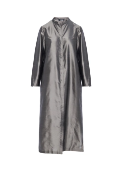 MAX MARA THE CUBE ΜΕΤΑΞΩΤΟ ΦΟΡΕΜΑ Γκρι 4 MAX MARA THE CUBE ΜΕΤΑΞΩΤΟ ΦΟΡΕΜΑ Γκρι - Image 4