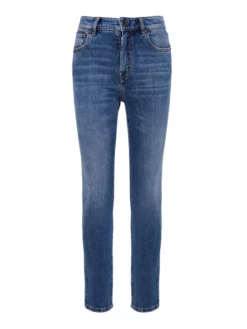 MAX MARA WEEKEND DENIM ΠΑΝΤΕΛΟΝΙ ΣΕ ΣΤΕΝΗ ΓΡΑΜΜΗ Μπλε