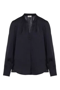 ZADIG & VOLTAIRE ΓΥΝΑΙΚΕΙΟ ΠΟΥΚΑΜΙΣΟ SATIN PERM Μαύρο