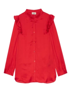 ZADIG & VOLTAIRE ΓΥΝΑΙΚΕΙΟ ΠΟΥΚΑΜΙΣΟ ΜΕ ΒΟΛΑΝ Κόκκινο