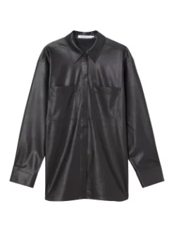 CALVIN KLEIN FAUX LEATHER ΠΟΥΚΑΜΙΣΟ Μαύρο -Γυναικεια Ρουχα Κατάστημα 10 229