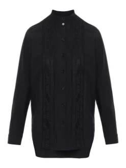 THE KOOPLES ΠΟΥΚΑΜΙΣΟ ΜΕ ΚΕΝΤΗΜΑ Μαύρο -Γυναικεια Ρουχα Κατάστημα 10 235