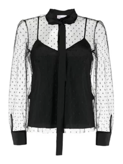 RED VALENTINO POLKA DOT ΠΟΥΚΑΜΙΣΟ Μαύρο