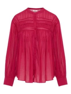 ISABEL MARANT ΓΥΝΑΙΚΕΙΟ ΠΟΥΚΑΜΙΣΟ PLALIA Κόκκινο -Γυναικεια Ρουχα Κατάστημα 10 239