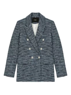 MAJE TWEED ΣΑΚΑΚΙ Γαλάζιο