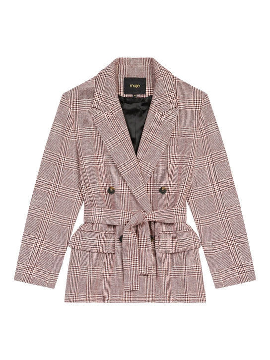 MAJE ΚΑΡΟ ΣΑΚΑΚΙ ΜΕ ΖΩΝΗ Καρό 1 MAJE ΚΑΡΟ ΣΑΚΑΚΙ ΜΕ ΖΩΝΗ Καρό