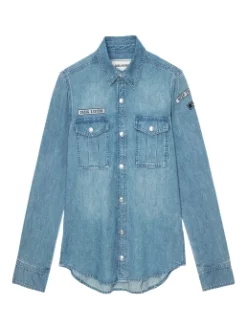 ZADIG & VOLTAIRE ΓΥΝΑΙΚΕΙΟ ΠΟΥΚΑΜΙΣΟ DENIM Γαλάζιο -Γυναικεια Ρουχα Κατάστημα 10 329