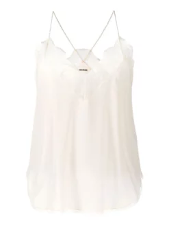 ZADIG & VOLTAIRE ΜΕΤΑΞΩΤΟ ΤΟΠ ΜΕ ΔΑΝΤΕΛΑ Εκρού