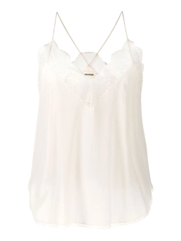 ZADIG & VOLTAIRE ΜΕΤΑΞΩΤΟ ΤΟΠ ΜΕ ΔΑΝΤΕΛΑ Εκρού 4 ZADIG & VOLTAIRE ΜΕΤΑΞΩΤΟ ΤΟΠ ΜΕ ΔΑΝΤΕΛΑ Εκρού - Image 4