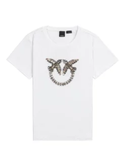PINKO T-SHIRT ΜΕ ΚΕΝΤΗΜΕΝΟ ΛΟΓΟΤΥΠΟ Λευκό 9 PINKO T-SHIRT ΜΕ ΚΕΝΤΗΜΕΝΟ ΛΟΓΟΤΥΠΟ Λευκό -Γυναικεια Ρουχα Κατάστημα 10 340