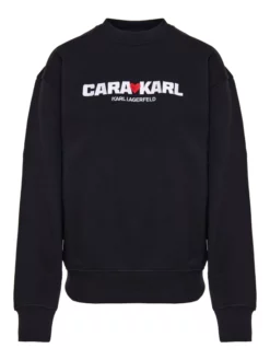 KARL LAGERFELD CARA LOVES KARL ΦΟΥΤΕΡ ΜΠΛΟΥΖΑ Μαύρο