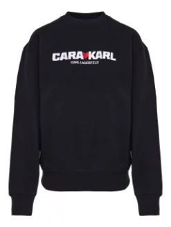 KARL LAGERFELD CARA LOVES KARL ΦΟΥΤΕΡ ΜΠΛΟΥΖΑ Μαύρο -Γυναικεια Ρουχα Κατάστημα 10 354