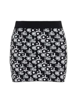 THE KOOPLES ΜΙΝΙ ΦΟΥΣΤΑ ΜΕ ΛΟΓΟΤΥΠΟ Μαύρο