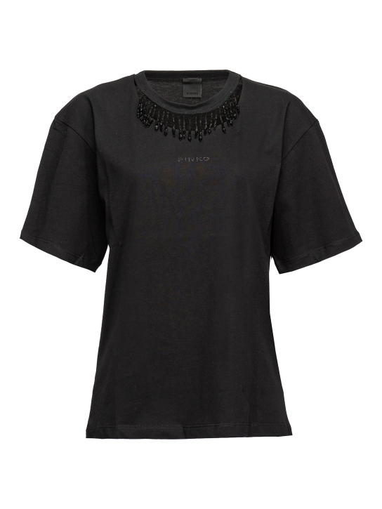 PINKO T-SHIRT ΜΕ ΚΟΛΙΕ Μαύρο 1 PINKO T-SHIRT ΜΕ ΚΟΛΙΕ Μαύρο