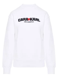 KARL LAGERFELD CARA LOVES KARL ΦΟΥΤΕΡ ΜΠΛΟΥΖΑ Λευκό