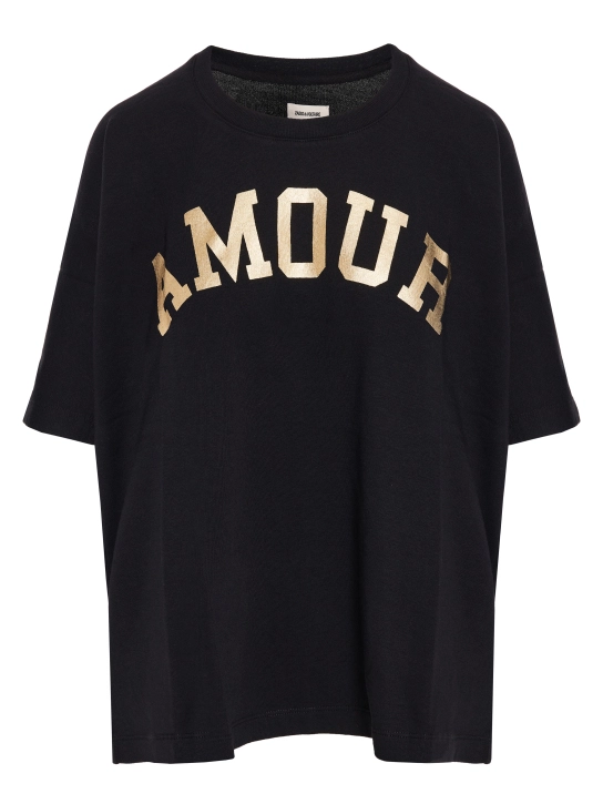 ZADIG & VOLTAIRE ΓΥΝΑΙΚΕΙΟ T-SHIRT ΜΕ ΣΤΑΜΠΑ Μαύρο 1 ZADIG & VOLTAIRE ΓΥΝΑΙΚΕΙΟ T-SHIRT ΜΕ ΣΤΑΜΠΑ Μαύρο