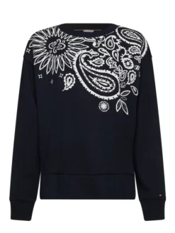 TOMMY HILFIGER ΓΥΝΑΙΚΕΙΑ ΕΜΠΡΙΜΕ ΦΟΥΤΕΡ ΜΠΛΟΥΖΑ Μαύρο