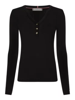 TOMMY HILFIGER ΜΠΛΟΥΖΑ ΜΕ ΚΟΥΜΠΙΑ Μαύρο