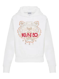 KENZO ΦΟΥΤΕΡ ΜΠΛΟΥΖΑ ΜΕ ΣΧΕΔΙΟ ΚΑΙ ΚΟΥΚΟΥΛΑ Λευκό