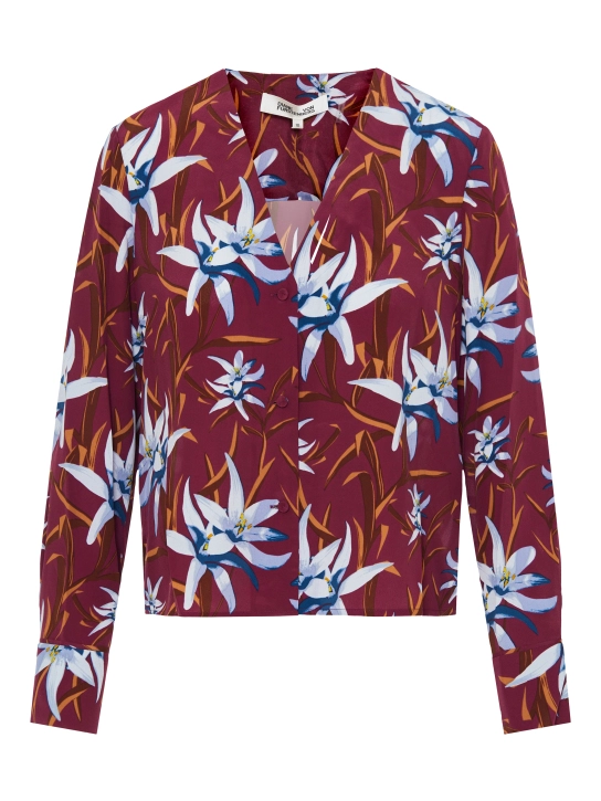 DIANE VON FURSTENBERG ΕΜΠΡΙΜΕ ΠΟΥΚΑΜΙΣΟ PENNY Μπορντό 1 DIANE VON FURSTENBERG ΕΜΠΡΙΜΕ ΠΟΥΚΑΜΙΣΟ PENNY Μπορντό