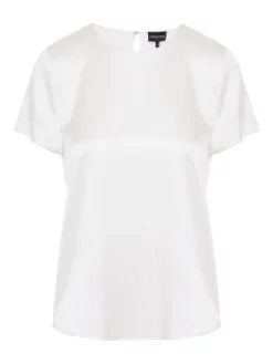 ARMANI ΣΑΤΕΝ ΜΠΛΟΥΖΑ Λευκό -Γυναικεια Ρουχα Κατάστημα 10 445