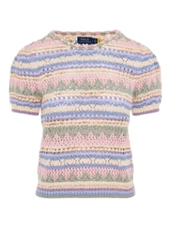 POLO RALPH LAUREN ΠΛΕΚΤΗ ΚΟΝΤΟΜΑΝΙΚΗ ΜΠΛΟΥΖΑ Πολύχρωμο -Γυναικεια Ρουχα Κατάστημα 10 447