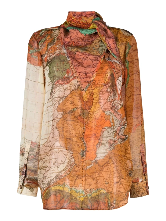 BURBERRY ΕΜΠΡΙΜΕ ΜΠΛΟΥΖΑ ΜΕ ΦΟΥΛΑΡΙ Πολύχρωμο 1 BURBERRY ΕΜΠΡΙΜΕ ΜΠΛΟΥΖΑ ΜΕ ΦΟΥΛΑΡΙ Πολύχρωμο