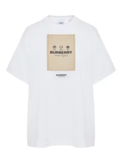 BURBERRY ΓΥΝΑΙΚΕΙΟ T-SHIRT ΜΕ ΣΧΕΔΙΟ Λευκό