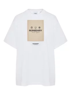 BURBERRY ΓΥΝΑΙΚΕΙΟ T-SHIRT ΜΕ ΣΧΕΔΙΟ Λευκό -Γυναικεια Ρουχα Κατάστημα 10 469