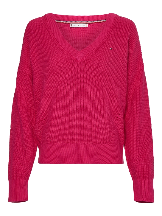 TOMMY HILFIGER ΓΥΝΑΙΚΕΙΟ ΠΟΥΛΟΒΕΡ Φούξια 1 TOMMY HILFIGER ΓΥΝΑΙΚΕΙΟ ΠΟΥΛΟΒΕΡ Φούξια