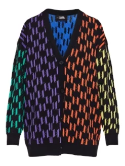 KARL LAGERFELD ΜΑΚΡΥΑ ΖΑΚΕΤΑ ΜΕ ΜΟΝΓΡΑΜΜΑ Μαύρο -Γυναικεια Ρουχα Κατάστημα 10 481