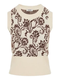 SANDRO ΑΜΑΝΙΚΟ ΠΛΕΚΤΟ ΠΟΥΛΟΒΕΡ Εκρού -Γυναικεια Ρουχα Κατάστημα 10 496