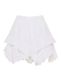 ISABEL MARANT ΑΣΣΥΜΕΤΡΗ ΜΙΝΙ ΦΟΥΣΤΑ LOCADI Λευκό